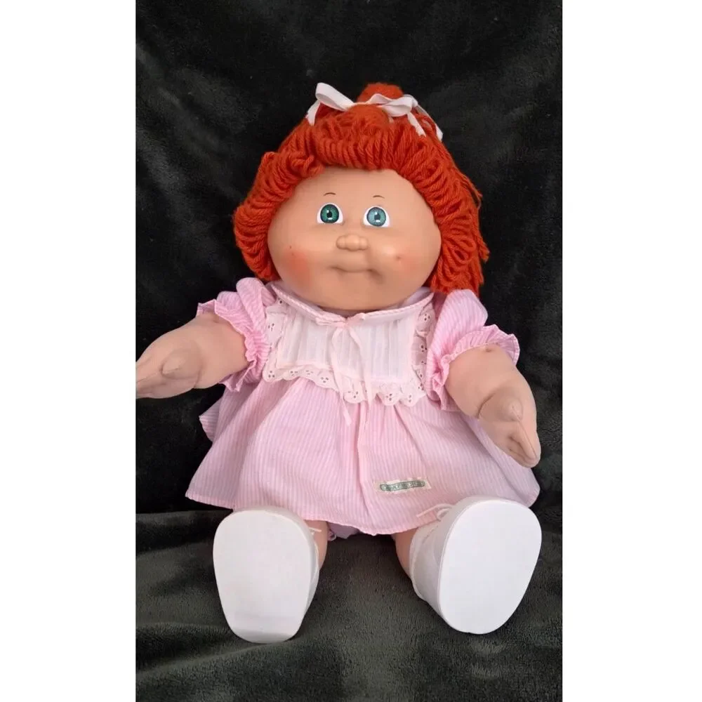 1985 VTG Cabbage Patch Kids CPK Doll Red Hair Green Eyes Dimple Mold #1 Coleco P